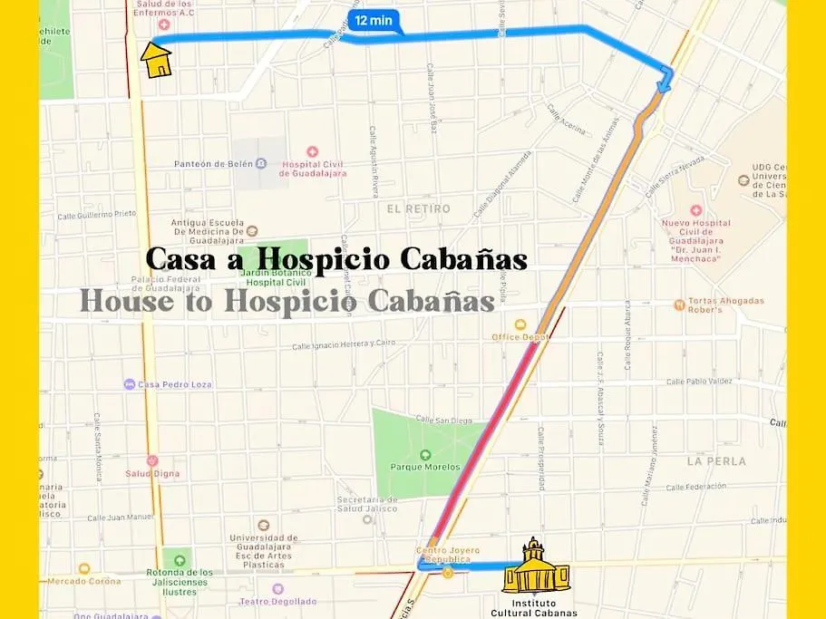 Apartman Casa Amarilla Aire Acondicionado En Todas La Areas Guadalajara