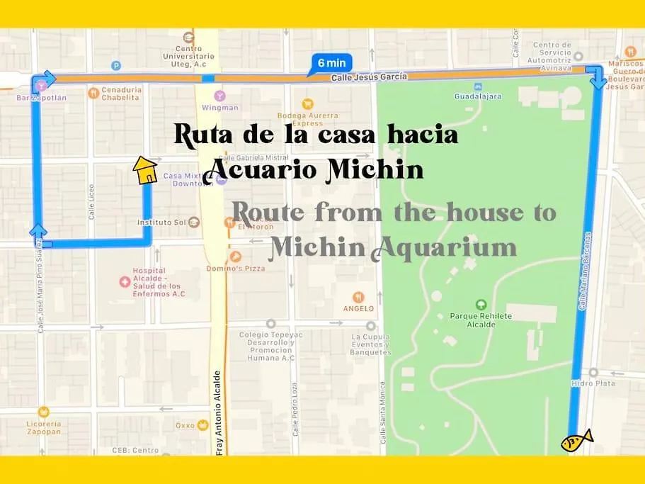 Casa Amarilla Aire Acondicionado En Todas La Areas Guadalajara Apartman